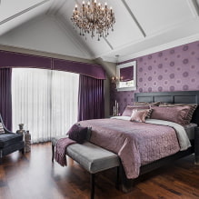 Красивая фиолетовая спальня в интерьере-6