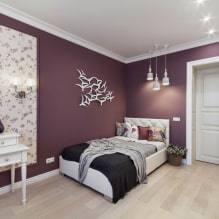 Красивая фиолетовая спальня в интерьере-7