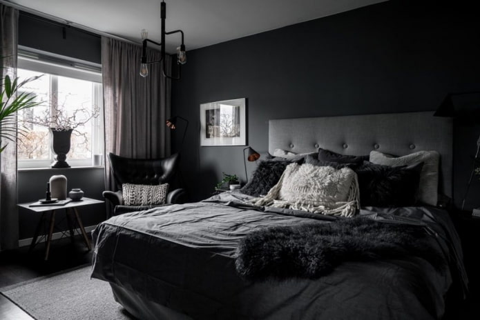 Как создать гармоничный дизайн темной спальни?