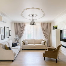 Дизайн гостиной с двумя диванами-3